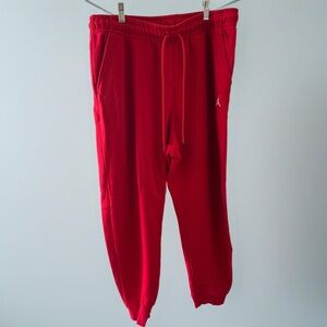 Jordan Red Fleece Joggers - Size XL